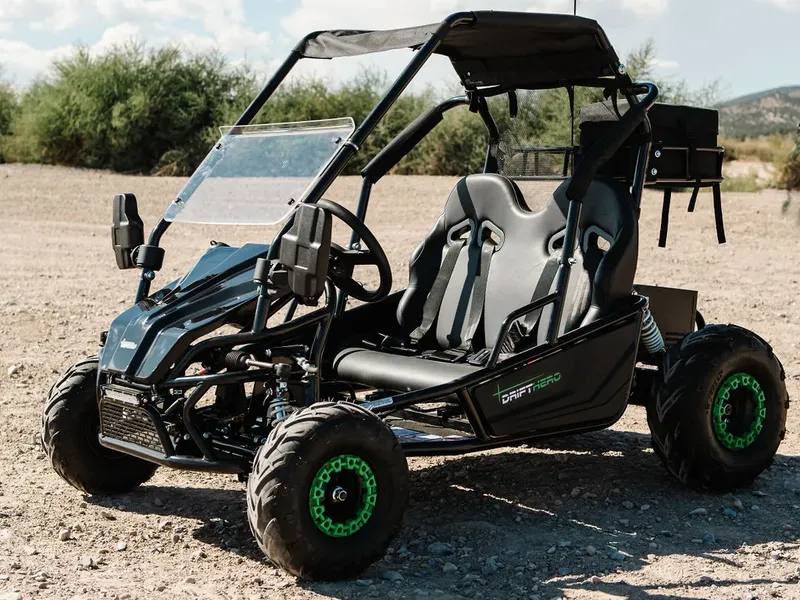 Youth off-road buggy with roll cage and seat belts