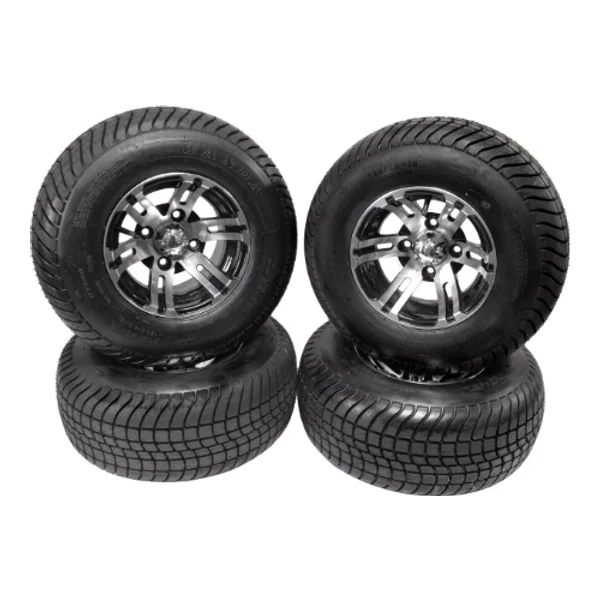 Golf Cart Mag Wheels BULLDOG 10 inch Set of 4 Silver