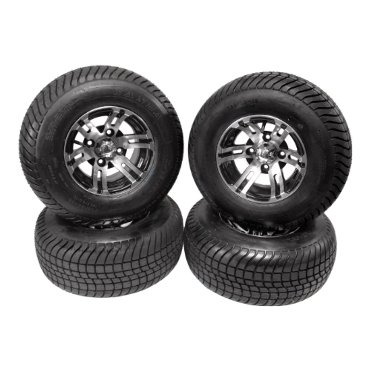 Golf Cart Mag Wheels BULLDOG 10 inch Set of 4 Silver - image 1