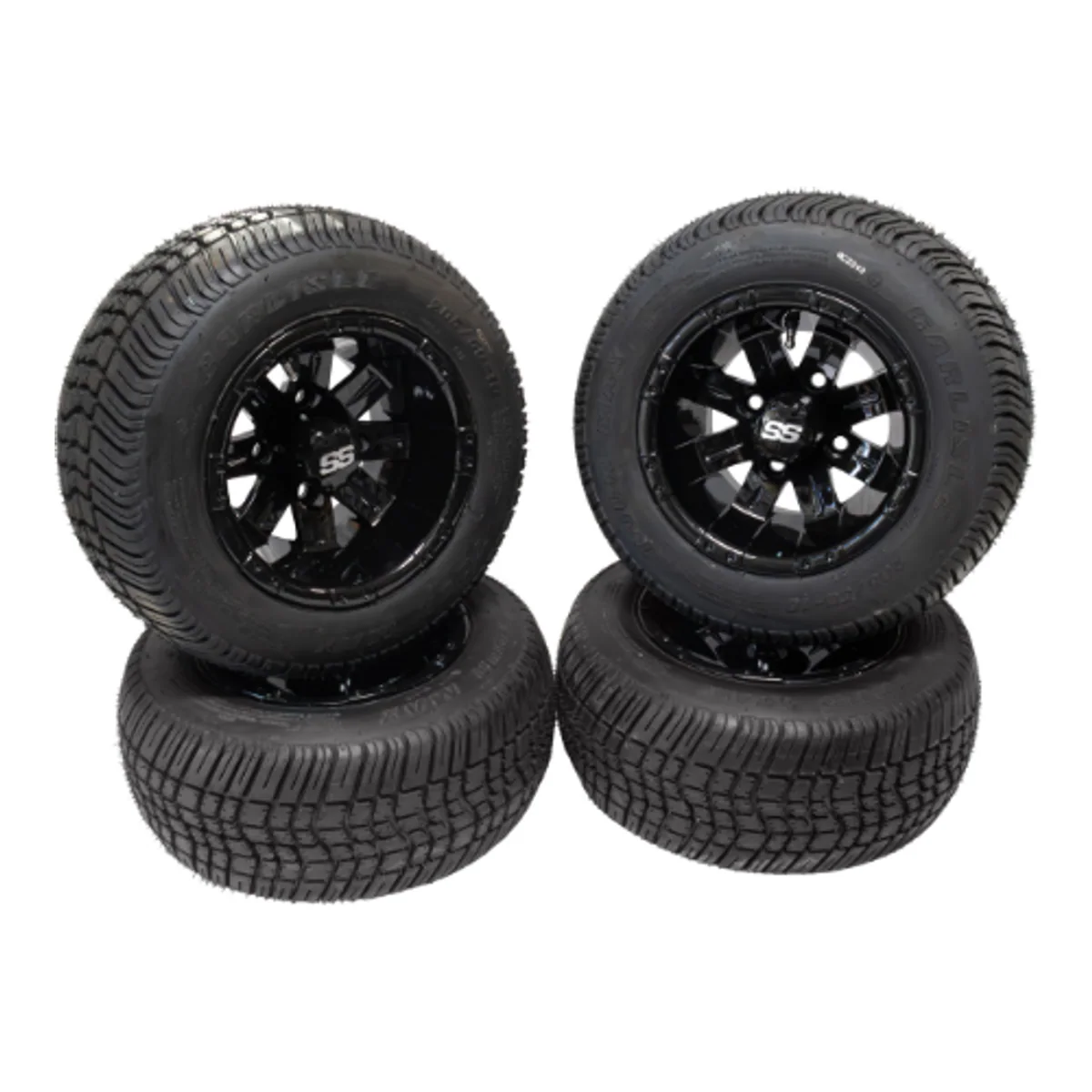 Golf Cart Mag Wheels REX 10 inch Set of 4 Gloss Black - image 1