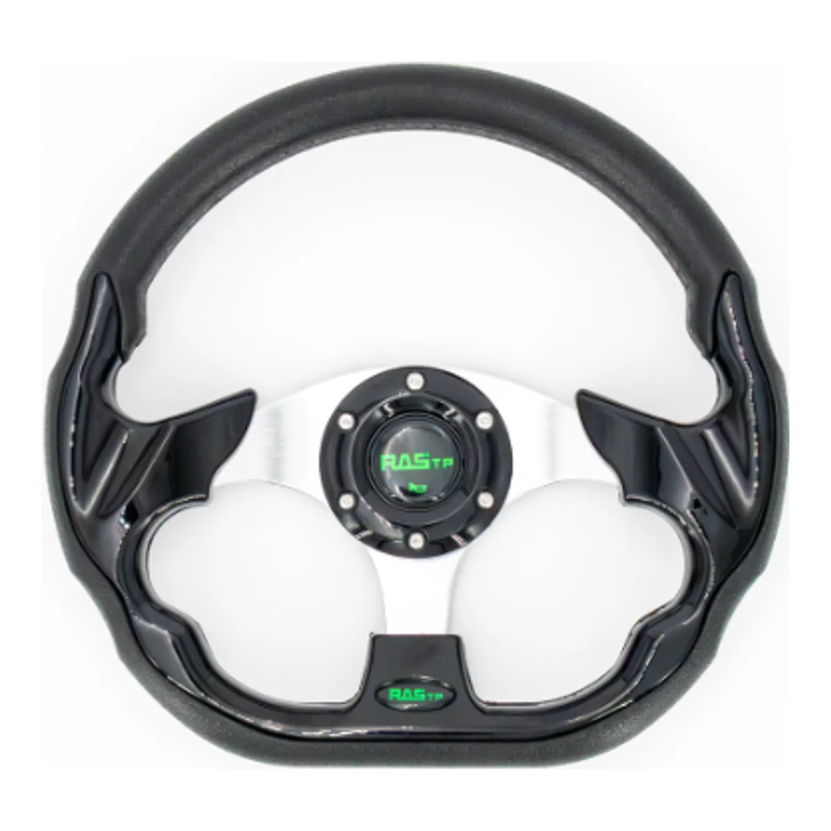 Sports Steering Wheel Black Rally for Golf Carts - image 1