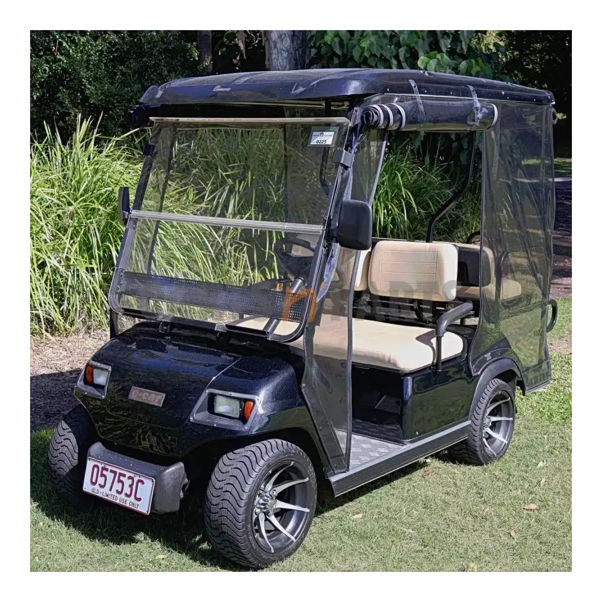 Used 2012 ECAR Dominic 4 Seat Black Golf Cart - image 1
