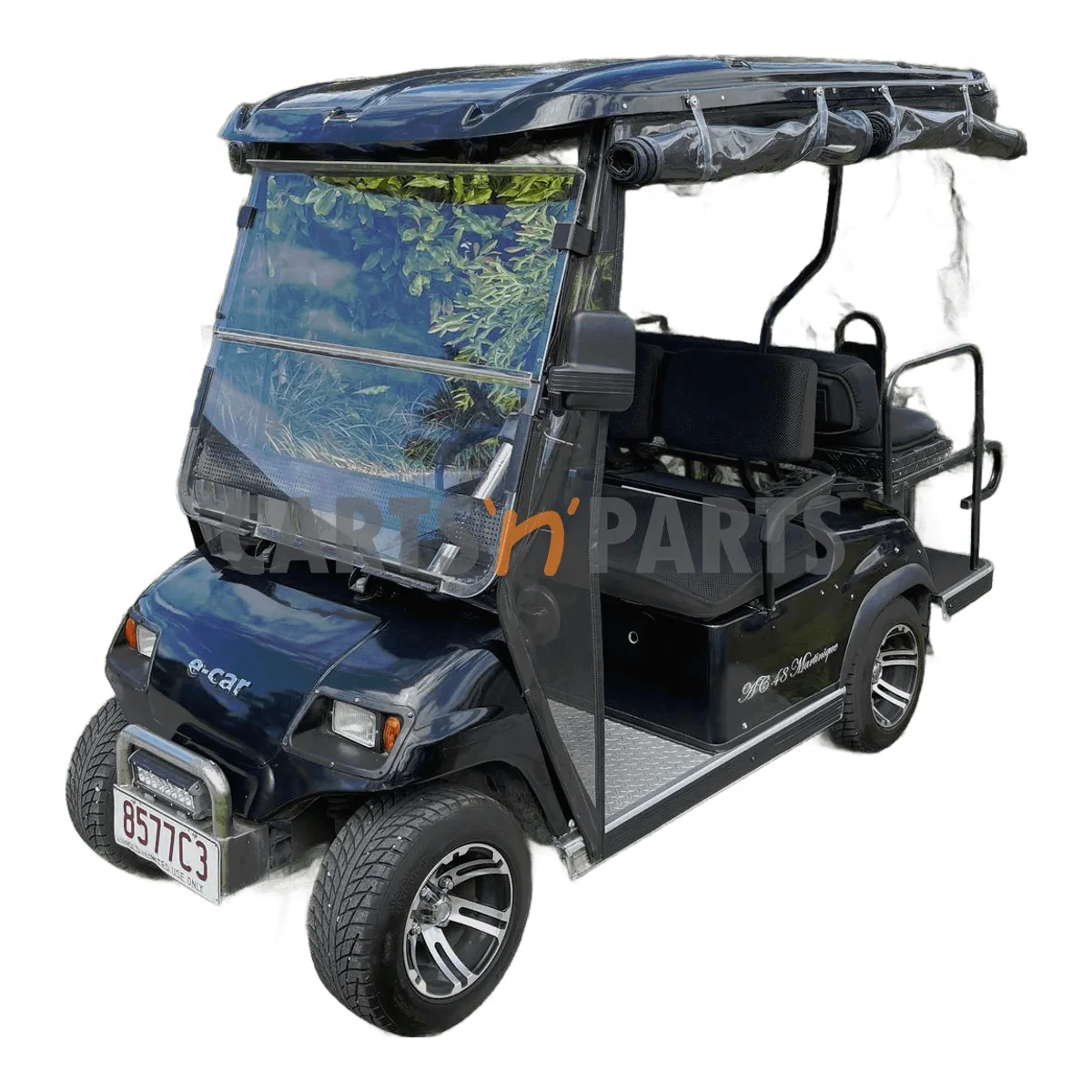 Used 2015 ECAR A4 4 Seat Black Golf Cart - image 1