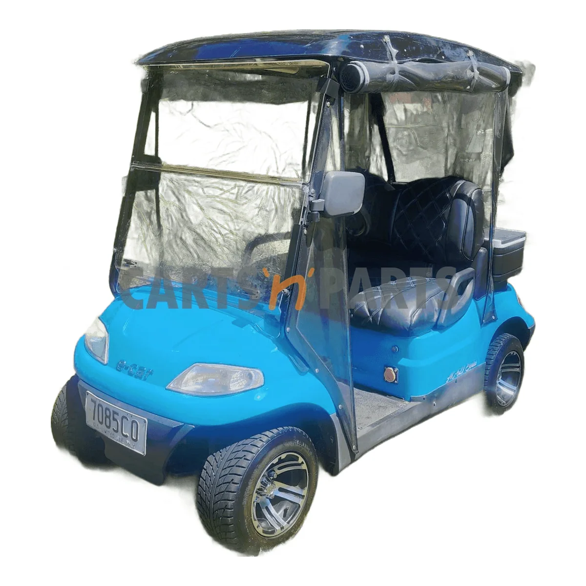 Used 2017 ECAR 627 2 Seat Electric Blue Golf Cart - image 1