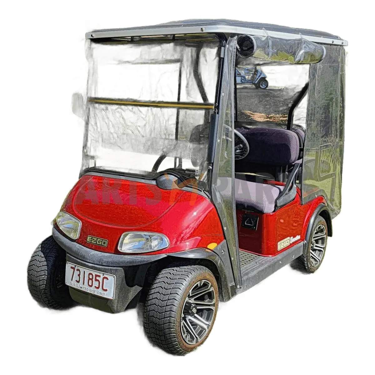 Used 2018 EZGO RXV 4 Seat Red Golf Cart - image 1