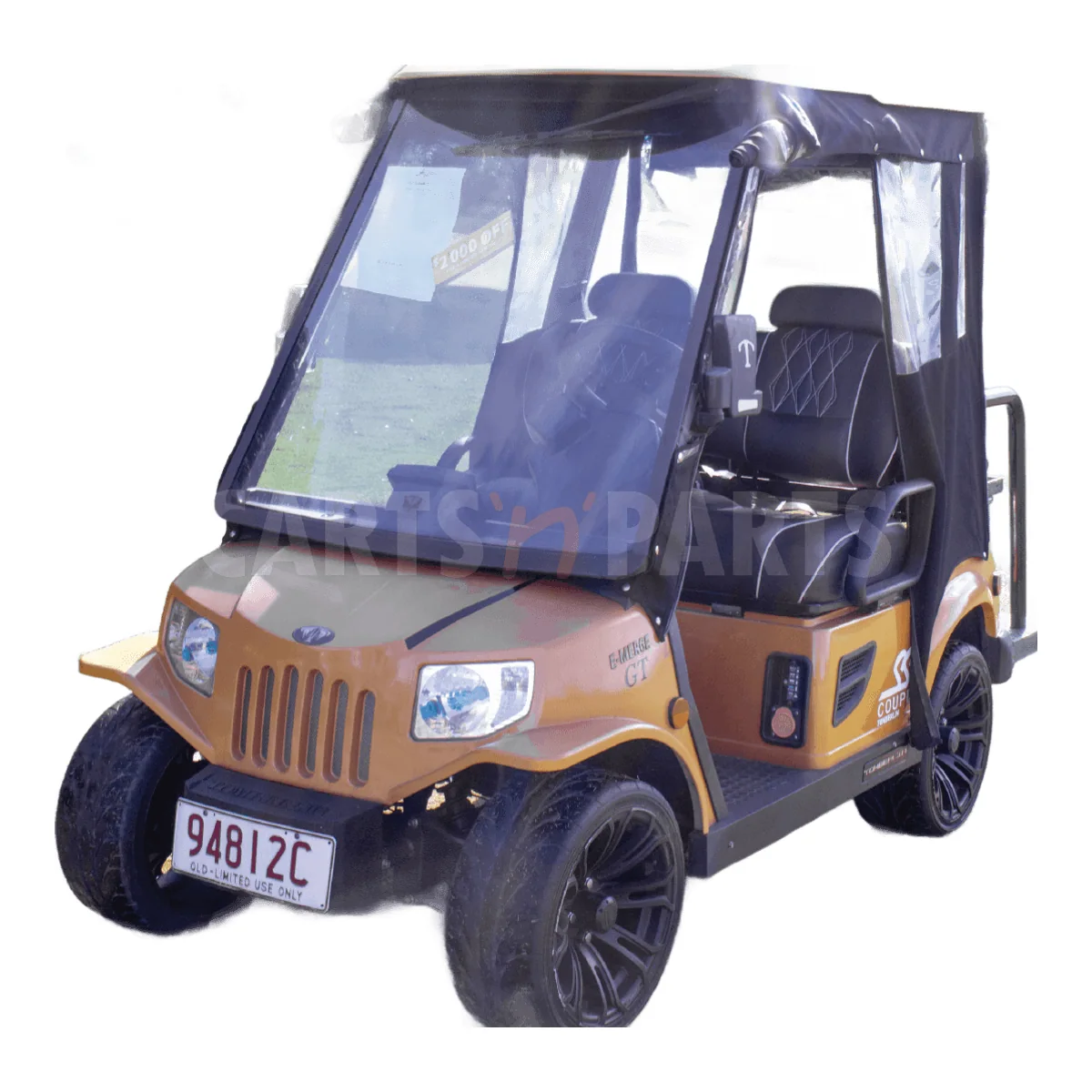 Used 2021 Tomberlin GTS 4 Seat Yellow Golf Cart - image 1